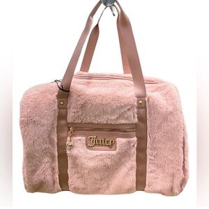 Juicy Couture Blush Faux Fur Travel Bag
